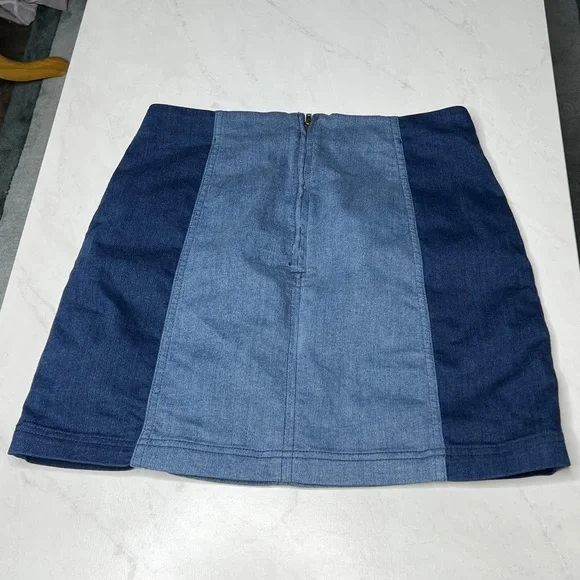Free People Two Tone Denim skirt - Picture 3 of 3
